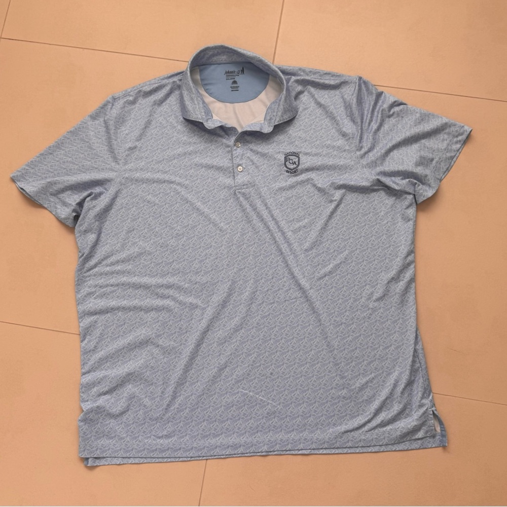 johnnie-O Sky Blue Patterned Polo Shirt